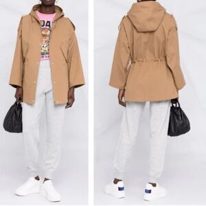Maje Gangzyum Hooded trench Windbreaker barn chore Jacket Preppy. 2/L or XL